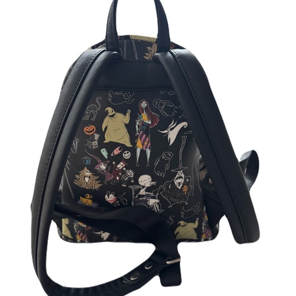 Unisex Loungefly Nightmare Before Christmas Disney Mini Black Backpack Rare - Picture 3 of 4